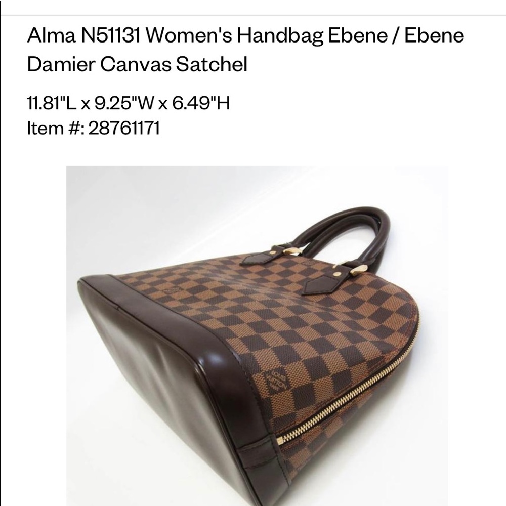 Louis Vuitton Ebene Damier Canvas Satchel